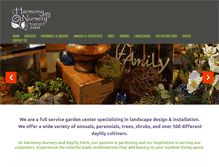 Tablet Screenshot of harmonynursery.net